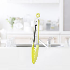 ที่คีบอาหารทำจากสแ<span class=keywords><strong>ต</strong></span>นเลสเกรด10นิ้วที่คีบอาหารทำจากไนลอนคลิปหนีบขนมปังสลัดในครัวใช้กลางแจ้งที่คีบ<span class=keywords><strong>หมู</strong></span> - Product Image 6