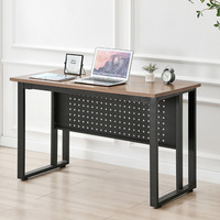 Bureau de travail en métal simple - Table longue avec design en forme de barre à combinaison libre pour usage commercial