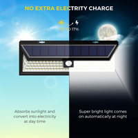 Lampe à détecteur de mouvement Extérieur Jardin Extérieur Montage Led Solaire Étanche Applique Murale Pour Jardin Extérieur