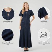 Nouvelle Robe Longue Élégante Française pour Femme 2026 – Couleur Unie, Laine, Simple, Respirante, Faite Main, Style Arabe, Soirée d'Été