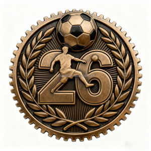 맞춤형 금속 축구 배지 핀, 스포츠 이벤트용 광택 마감, 인기 축구 - Product Image 3