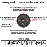 Appareil de massage pour siège de voiture 12V - Module de soutien lombaire gonflable - Convient aux SUV, berlines et modifications de véhicules utilitaires