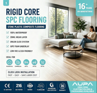 Meistverkaufter Wasserdichter SPC-Bodenbelag Luxus-Vinylboden PVC-Bodenbelag für Apartments und Hotels