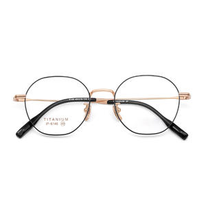Monture de lunettes ovale artistique en titane 6146 anti-lumière bleue, monture complète unisexe, origine Danyang - Product Image 5