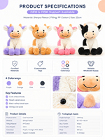 Boneka Sapi Plush Custom Logo Grosir untuk Dekorasi Buket 22cm, Boneka Plush Lucu dan Lembut, Hadiah untuk Bunga