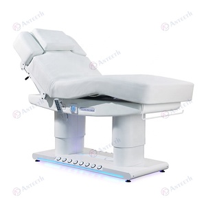 Poltrona massaggiante elettrica di lusso a 4 motori con controllo del piede a inceratura letti massaggianti sedia con luce e letto per il viso con riscaldamento di bellezza - Product Image 2