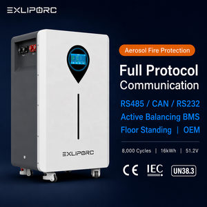 16kWh 51.2V 314Ah LiFePO4 Battery 8000 <b>Cycle</b> Life Active Balancing BMS RS485 CAN Aerosol Fire Protection Floor <b>Standing</b> OEM - Product Image 1