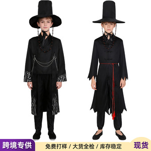 Disfraz de Cosplay para Actuaciones Escénicas para Niños, Disfraz de Cazadora de Demonios Negra, Grupo de Chicas, Grupo de Chicos, K-Pop, Dibujos Animados, Fibra de Poliéster - Product Image 4