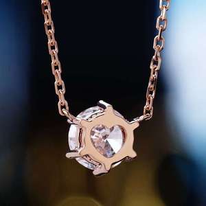 Collier pendentif en diamant de laboratoire de haute qualité pour femmes, or rose, or blanc, argent, bijoux élégants et luxueux, cadeau - Product Image 4
