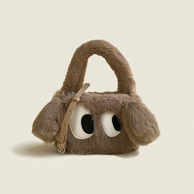 2023 Trendy Wholesale Handbag Plush Shoulder Bag Sac En Peluche Cute Hand Bags for Girls