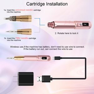 Dubbele Kop Permanente Make-Up Wenkbrauw Tattoo Machine Draadloze Tattoo Machine Voor Microblading Wenkbrauw Tattoo - Product Image 3