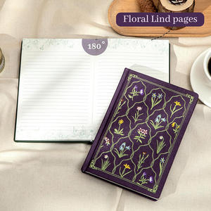 Tùy chỉnh kế hoạch nhiệt ràng buộc bìa cứng Linen máy tính xách tay Nhật ký lá vàng dập logo vải linen Bìa Tạp Chí - Product Image 6