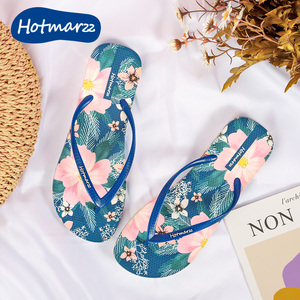 Chanclas Hotmarzz de alta calidad para mujer, chanclas ligeras de Pvc Bohemia Floral para interiores y exteriores, zapatillas de verano - Product Image 5