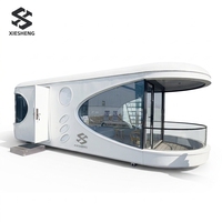 Capsule spatiale de relaxation, résidence mobile compacte et structure préfabriquée, capsule spatiale créative pour le tourisme culturel