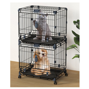 Double Door Pet <strong>Cage</strong> With Wheels Three Specifications Cats and <strong>Rabbits</strong> Are Available Dog <strong>Cage</strong> - Product Image 1