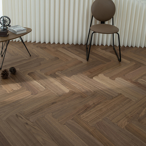 Parquet de Nogal Negro Multicapa de 16 mm con Recubrimiento en Polvo EN717-1, Contemporáneo, Fácil Instalación, Grado ABCD, para Sala de Estar - Product Image 1