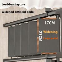 Direct de l'usine Design moderne Échelle pliante en acier au carbone à 3 étapes Portable pliable pour l'appartement à la maison pour l'utilisation de la salle de sport d'escalier