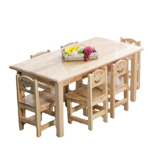 Mesa y silla de actividades de madera Montessori para niños, juegos de mesa y sillas de madera para preescolar, aula, guardería, estudio - Product Image 1