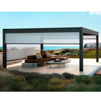 Pergola de jardin électrique en aluminium de toit de persienne automatique moderne de luxe grand pavillon extérieur