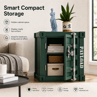 Armoire de rangement moderne en fer de style conteneur avec étagères et porte, organisateur compact polyvalent pour la maison, le bureau et les espaces commerciaux