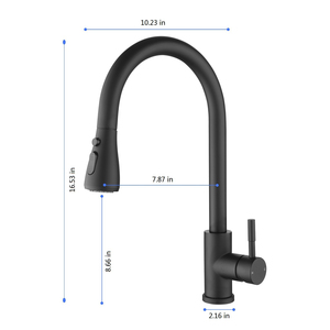 Đen 304 thép không gỉ Nhà bếp Vòi-từ Docking Pull-down phun với nhiệt độ chức năng bộ nhớ - Product Image 6