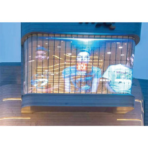 Linh hoạt trong suốt trong nhà Màn hình LED cho cửa hàng bán lẻ quảng cáo bức tường video với hình ảnh động SDK cho máy tính bảng sử dụng kỹ thuật số - Product Image 1