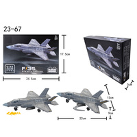 Avion de chasse F-35 de l'armée de l'air à l'échelle 1/72/100, jouet militaire, modèle d'avion pour enfants, avion bombardier, blocs de construction