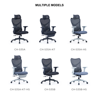 Chaise de bureau en maille inclinable de luxe réglable et confortable avec repose-pieds et rotation à 360 degrés