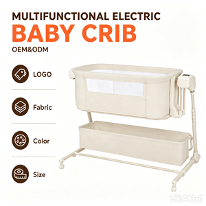 Cuna Eléctrica de Diseño de Lujo con Función de Balanceo, Cuna Colecho para Bebés, Cuna para Recién Nacidos con Bluetooth - Product Image 4