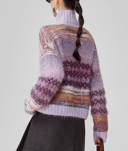 Di alto livello 2025 nuovo maglione da donna a righe morbide e delicate a strisce sfumate da donna - Product Image 3