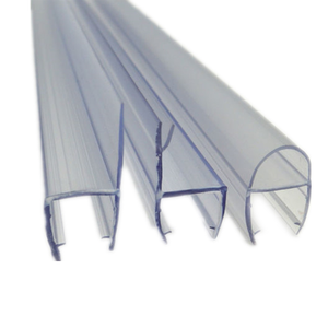 GUIDA 716064 Weather Stripping Flexible Clear Aluminum Shower Room Plastic Door Bottom/Corner <strong>Seal</strong> <strong>Brush</strong> Adhesive Sealing <strong>Strip</strong> - Product Image 2
