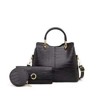 Borsa Donna 2026 Nuova Collezione Europea Vintage Moda <span class=keywords><strong>Coccodrillo</strong></span> 3 Pezzi con Sottoborsa Grande a Spalla e Tracolla - Product Image 5
