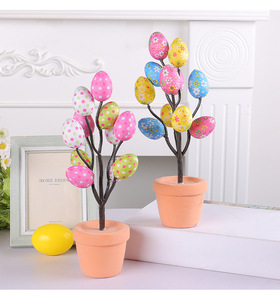 Schiuma durevole 3D per la visualizzazione del Desktop e la decorazione della casa di primavera Decorazione del vaso dell'uovo di pasqua con la stampa del fumetto - Product Image 3