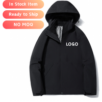 Veste de randonnée d'hiver à manches longues pour hommes, équipement de plein air personnalisé avec support imperméable, fermeture à glissière coupe-vent en graphène