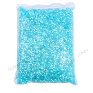 Oleeya Vente en gros Strass ronds 2 3 4 5 6mm pour décoration d'ongles, Pierres de cristal à dos plat, Strass en résine transparente AB effet gelée - Product Image 4