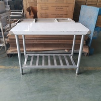 Vente en gros d'équipement de cuisine, banc d'assemblage en acier inoxydable, table de travail en acier inoxydable pour café, cantine et cuisine