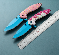 Couteau pliant 3D personnalisé en usine, imprimé bonbons et donuts, couteau de poche EDC pliant, outil multifonctionnel pour le camping en plein air