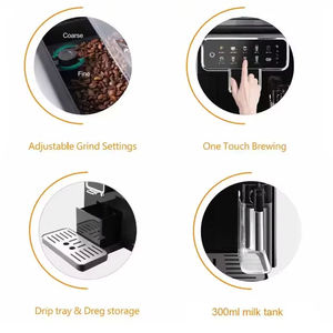 Machine à café automatique intelligente en acier inoxydable, auto-nettoyante, contrôle de la température, usage hôtelier, commercial et domestique, 15 bars - Product Image 6