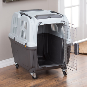 Fast Delivery Fashion Airline Approved Portable PP Large Air Travel Kennel on Wheels Pet Dog Cat Carrier <b>Crate</b> Cage - Product Image 4