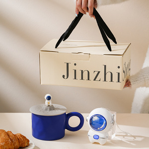 เครื่องทำความร้อนมือพกพา Jinzhi แบบชาร์จ USB ความจุ 1000mAh-1200mAh แผ่นทำความร้อนรูปนักบินอวกาศ ชุดของขวัญ - Product Image 1