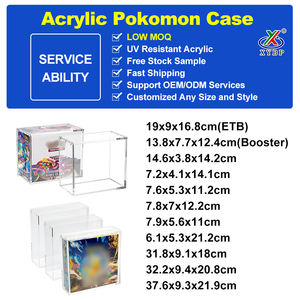 Boîtier acrylique gris pour cartes Pokémon, protection UV à 99 %, boîte d'entraînement Elite, étui de présentation à aimant puissant, coque de collection TCG - Product Image 6