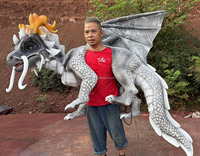 Dragon robotique animatronique réaliste pour parc à thème