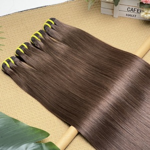 # <span class=keywords><strong>2</strong></span> Paquetes de Cabello Humano Virgen Crudo Camboyano Liso Marrón 15A, Extensiones de Cabello Humano Vietnamita con Cutícula Alineada - Product Image 1
