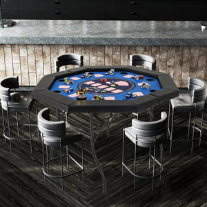 Hiện đại 48 \ "gấp Poker bảng cho 8 người chơi kế Casino kiểu blackjack & Texas Hold'em tính năng lưu trữ di động làm MDF - Product Image 5
