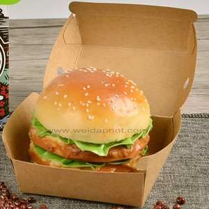 Caja <span class=keywords><strong>de</strong></span> hamburguesas <span class=keywords><strong>de</strong></span> <span class=keywords><strong>cartón</strong></span> desechable <span class=keywords><strong>de</strong></span> papel Kraft barata personalizada <span class=keywords><strong>de</strong></span> fábrica al por mayor precio bajo <span class=keywords><strong>para</strong></span> contenedor <span class=keywords><strong>de</strong></span> embalaje <span class=keywords><strong>de</strong></span> comida rápida - Product Image 4