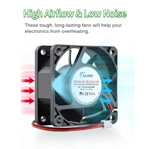 Tản nhiệt quạt làm mát 60mm 60x60x25mm DC <span class=keywords><strong>Fan</strong></span> 12V 24V không chổi than dòng chảy hướng trục làm mát người hâm mộ - Product Image 2