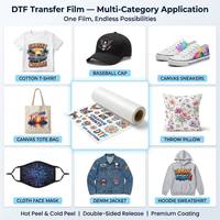 Feuille de film PET DTF mat double face A3 A4 A3 Plus 13x19 pour transfert à chaud et à froid, impression jet d'encre pour T-shirts et vêtements