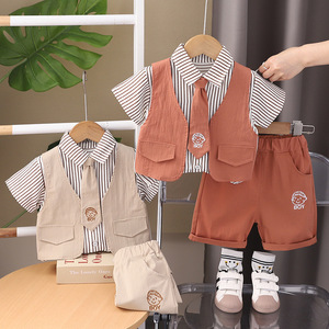 Nuovo Completo Estivo per Bambini, T-Shirt e Pantaloncini in Cotone Casual, Set 2 Pezzi, Costume per Neonati, Tute per Bambini - Product Image 1