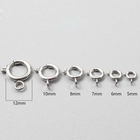 Fermoir à homard rond en acier inoxydable argenté simple, élégant, poli, décoratif, pour la fabrication de bijoux faits main, vente en gros