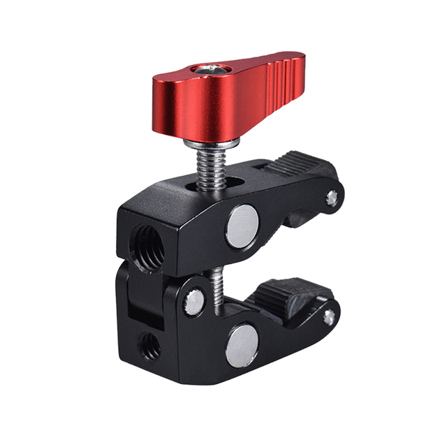 Adjustable Action Camera Mount with 1/4" Screw Handlebar Clamp for GoPro Action Cameras Smartphones Bicycles Motorcycles